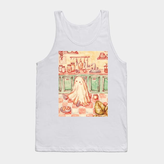 Mourning Morning Ghost Illustration Tank Top by lizillu